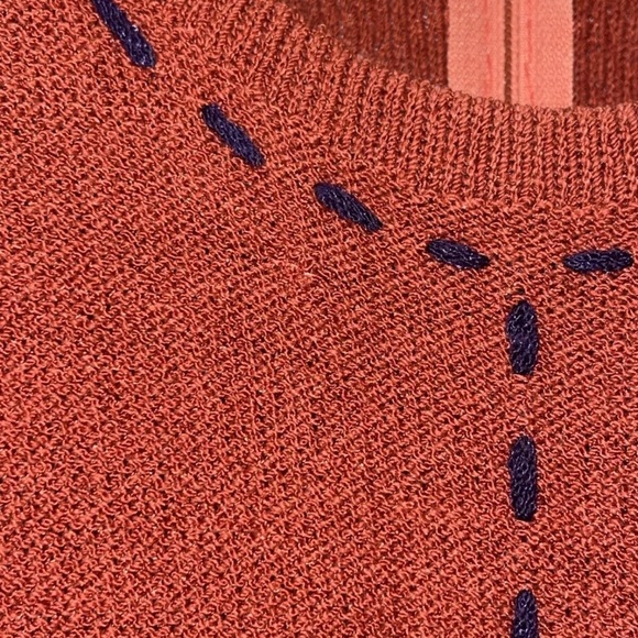 St John Steve Fabrikant Santana Knit Burnt Orange Dress M/L - Picture 2 of 4